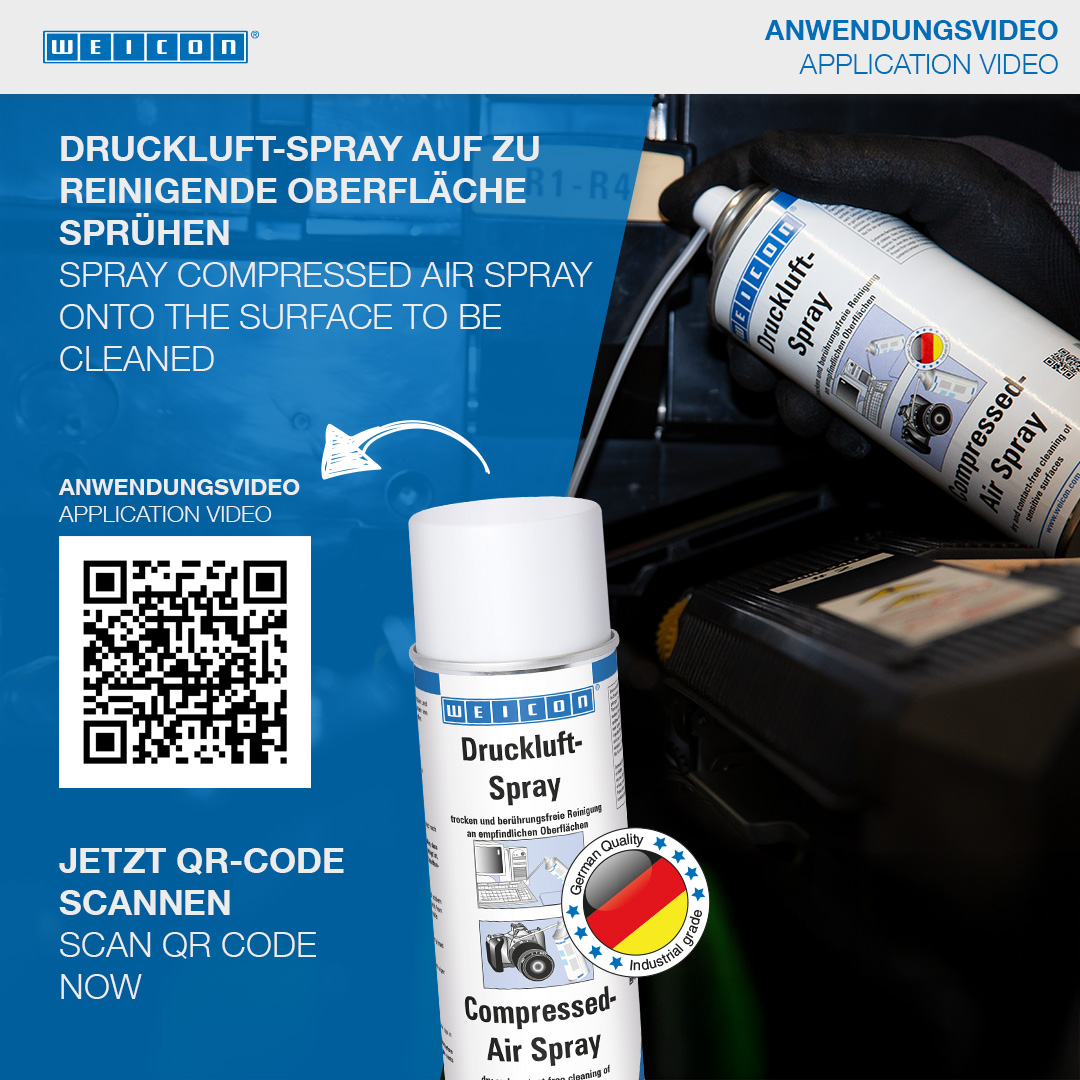 Compressed Air Spray | for contact-free cleaning