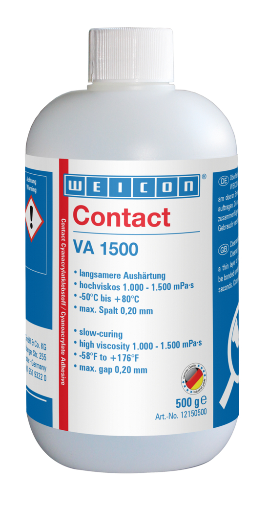 VA 1500 | instant adhesive for rubber, metal,  porous and absorbent materials