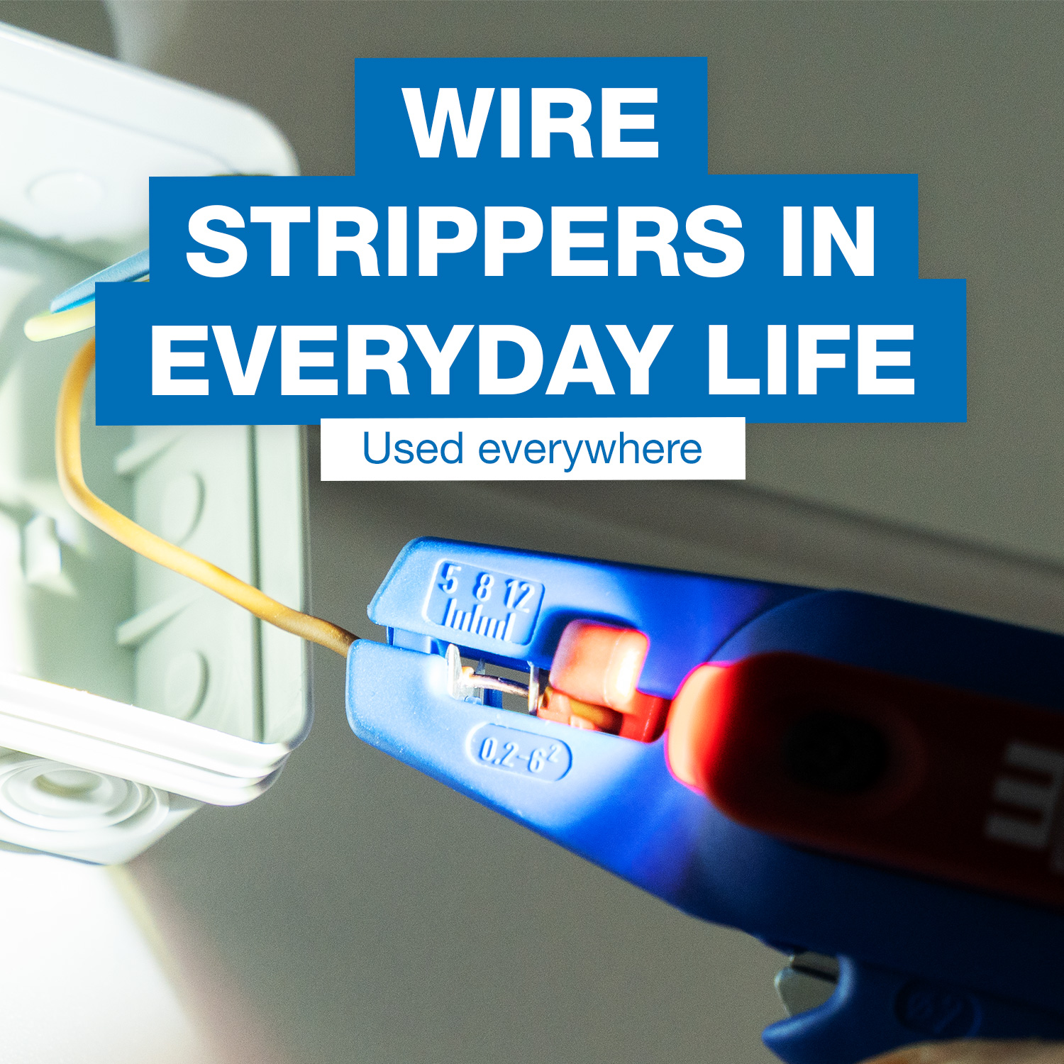 wire, strippers, tool, electric, blue