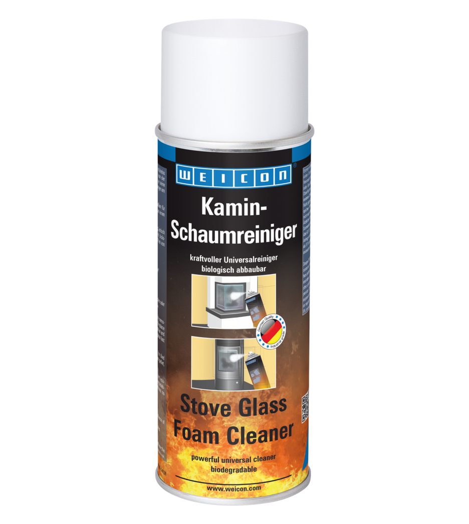 Stove Glass Foam Cleaner | removes soot, dust and ash in an environmentally neutral way