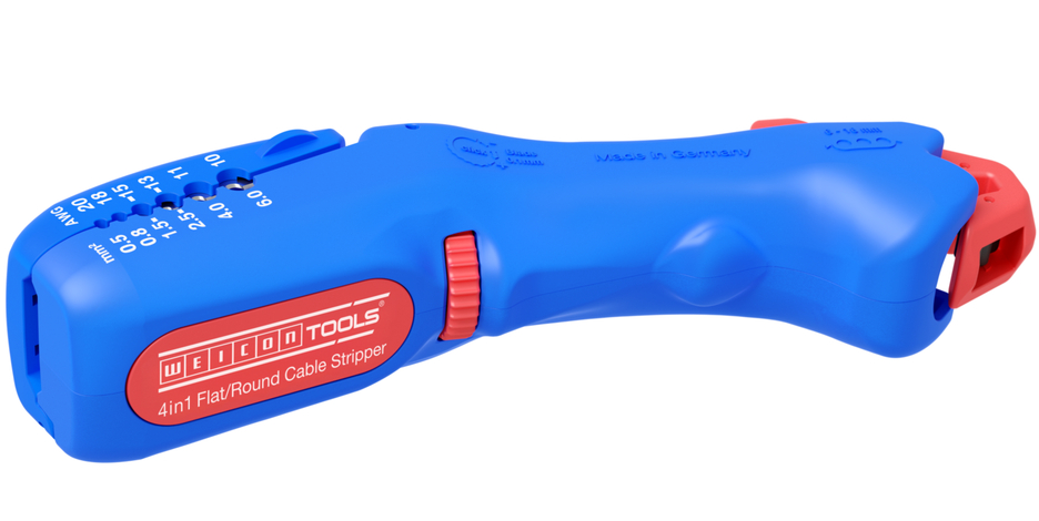 Flat and Round Cable Stripper | for all common flat cables up to a width of 18 mm and all common round cables with a diameter of 6-13 mm