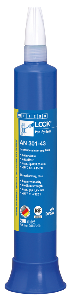 WEICONLOCK® AN 301-43 Frein filet | résistance moyenne, homologué pour l'eau potable