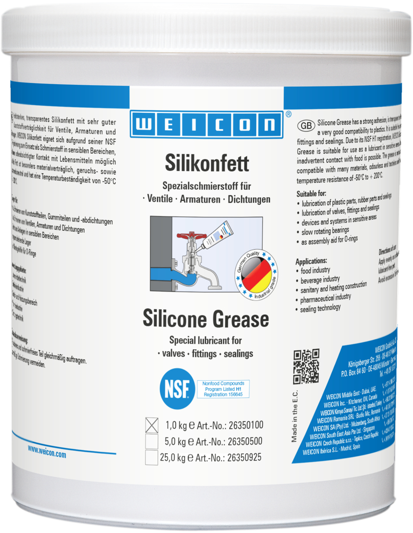 Graisse de silicone | Graisse de qualité alimentaire