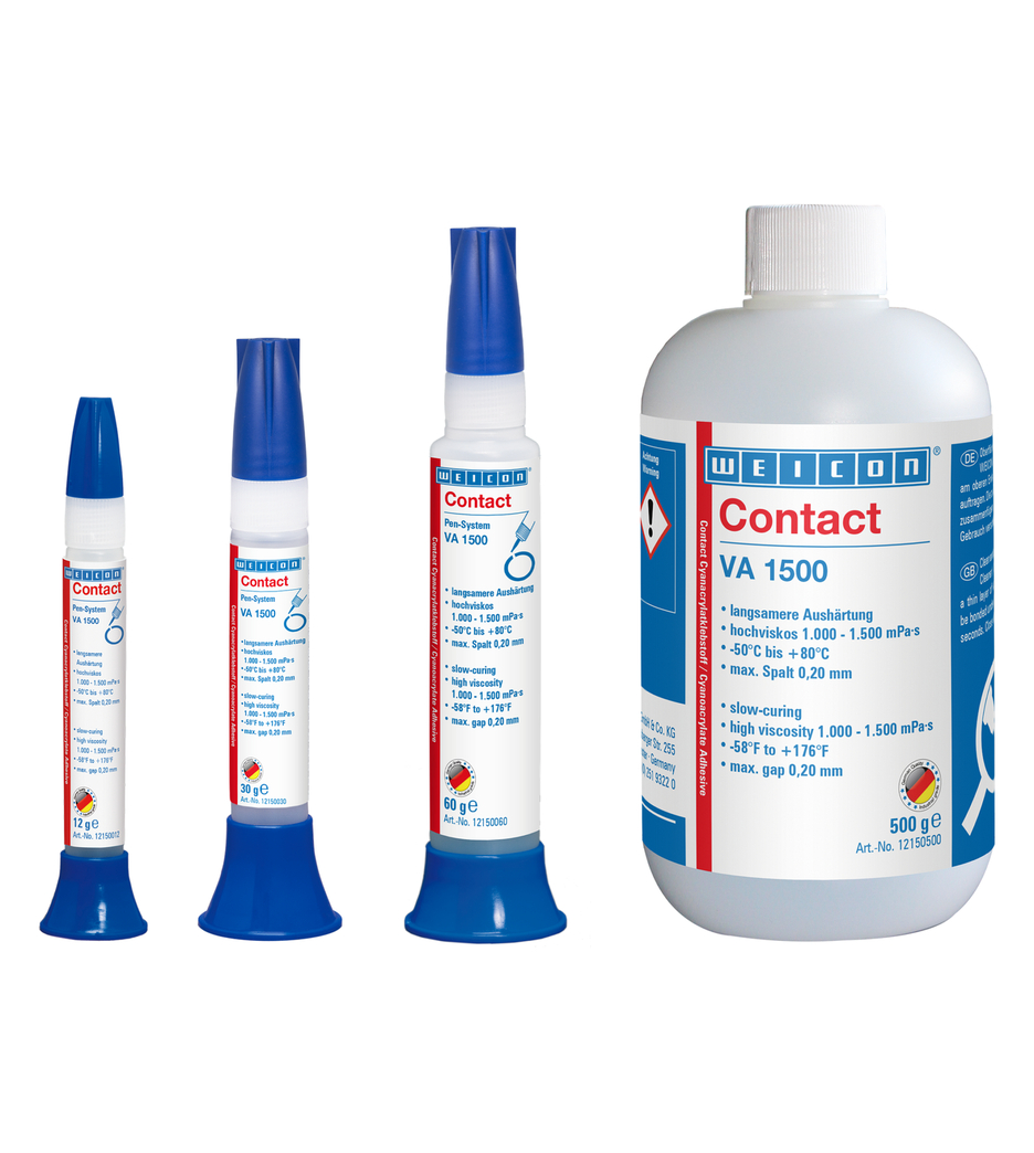 VA 1500 | instant adhesive for rubber, metal,  porous and absorbent materials