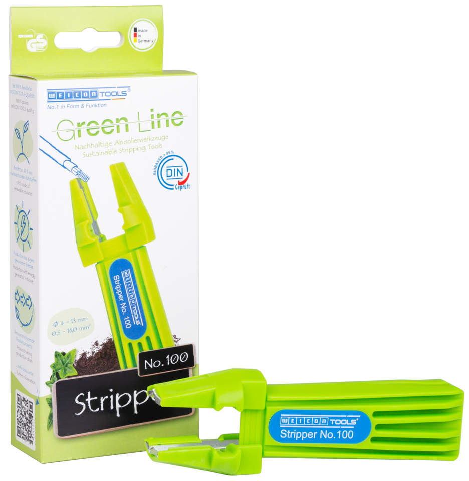 Stripper No. 100 Green Line | Sustainable stripping tool I multifunctional stripper, working range 0,5 - 16 mm² / 4 - 13 mm Ø