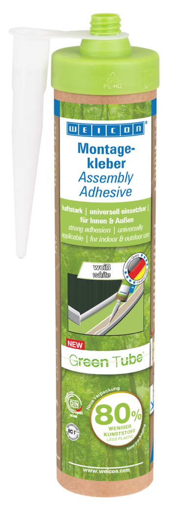 WEICON Green Tube Assembly Adhesive | powerful universal adhesive for indoor and outdoor use WEICON Green Tube Assembly Adhesive | powerful universal adhesive for indoor and outdoor use