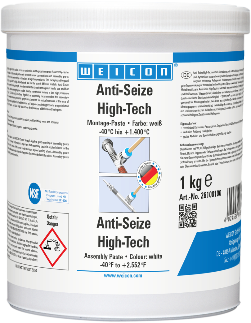 Anti-Seize High-Tech | metal-free lubricant and release agent paste