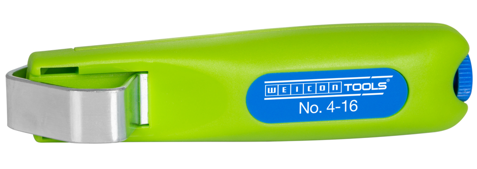 WEICON Couteau à dégainer No. 4-16 Green Line | avec manche à 2 composants, capacité 4 - 16 mm Ø