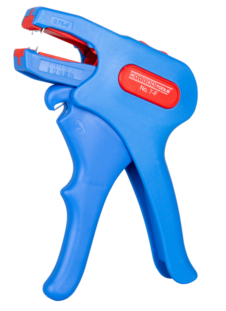 Pince à dénuder No. 7-F | pour dégainer et dénuder les câbles plats courants, plage de travail 0,75 - 4,0 mm². Pince à dénuder No. 7-F | pour dégainer et dénuder les câbles plats courants, plage de travail 0,75 - 4,0 mm².