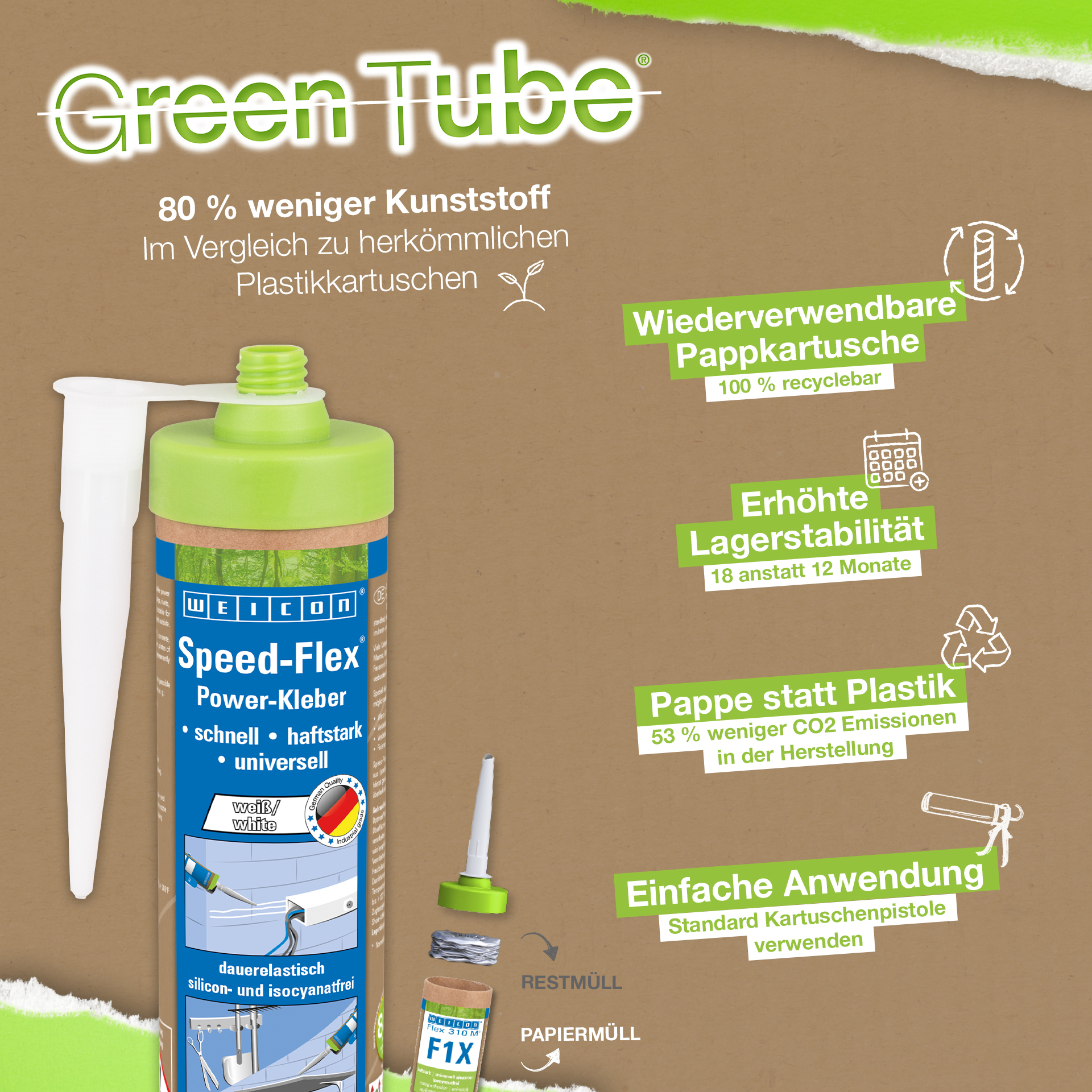 Speed-Flex® | high-viscosity adhesive and sealant with high initial strength, based on MS-Polymer