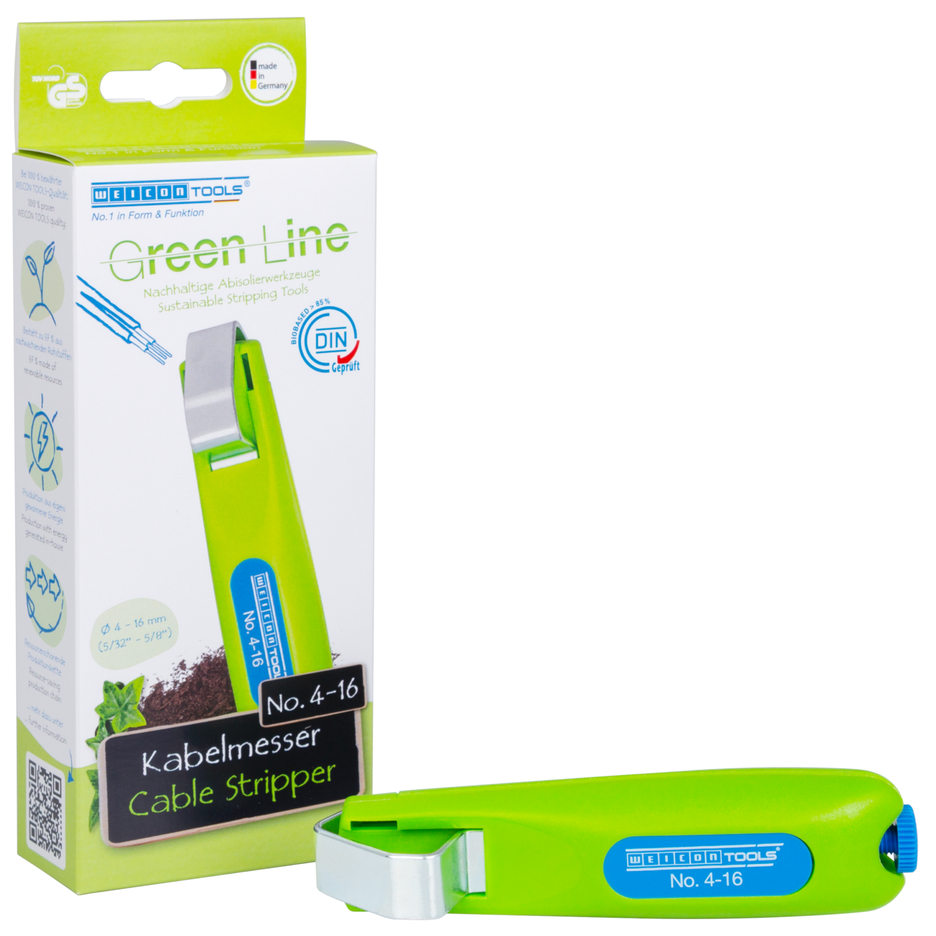 Cable Stripper No. 4 - 16 Green Line | Sustainable stripping tool I working range 4 - 16 mm Ø