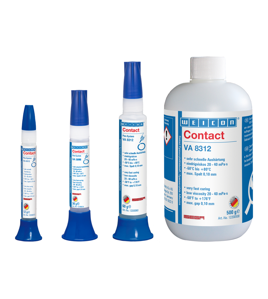 Contact VA 8312 | instant adhesive for the food sector as well as EPDM elastomers and rubber