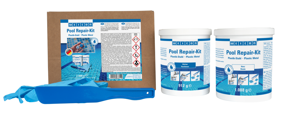 WEICON Kit de réparation pour piscines | Réparations rapides, même sous l'eau