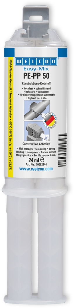 Easy-Mix PE-PP 50 | Adhésif de construction à base d'acrylate de méthyle pour matières plastiques spéciales