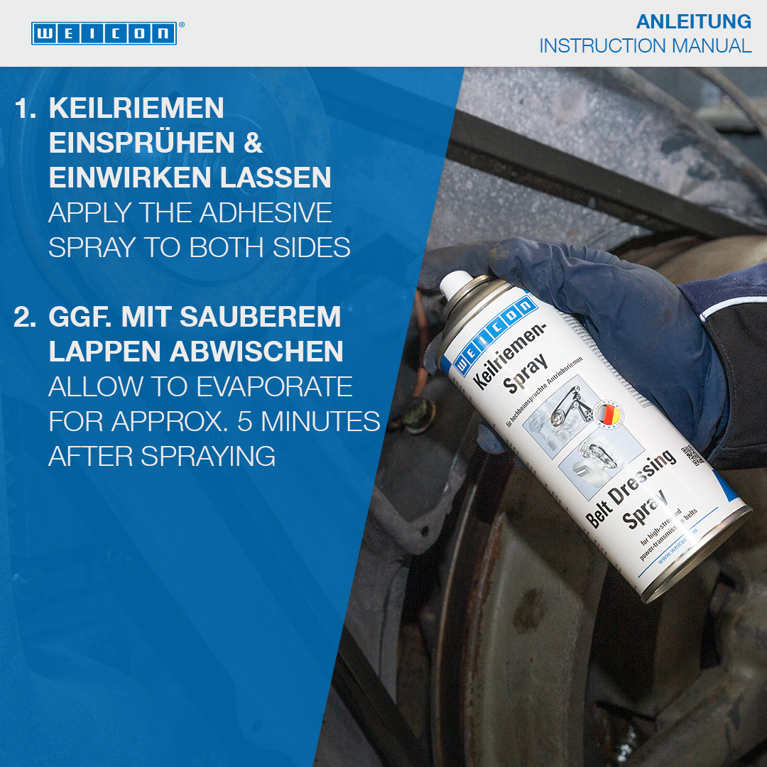 Spray pour Courroies de Transmission | Revêtement transparent de la courroie