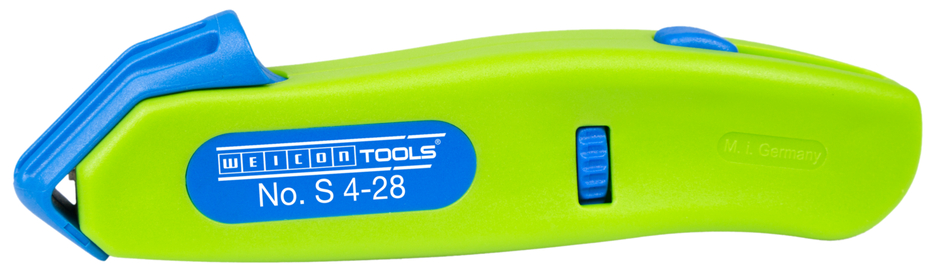 Cable Stripper No. S 4 - 28 Green Line | Stripping tools made from up to 97 per cent renewable raw materials I Working range: 4–28 mm Ø I With retractable hook blade