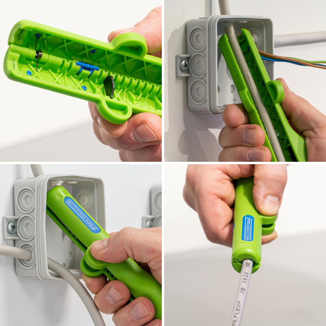 Round Cable Stripper No. 13 Gren Line | Wire stripping tools made from up to 97% renewable raw materials | for dismantling all standard round cables | working range 6.0 - 13.0 mm Ø.