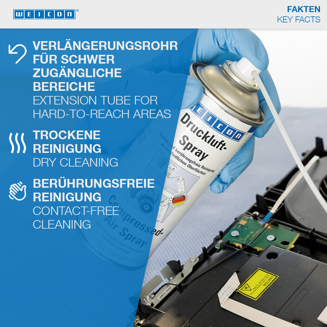 Compressed Air Spray | for contact-free cleaning