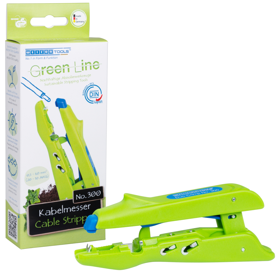 Duo-Crimp No. 300 Green Line | Sustainable stripping tool I for stripping and crimping I working range 0,5 mm² - 6,0 mm²