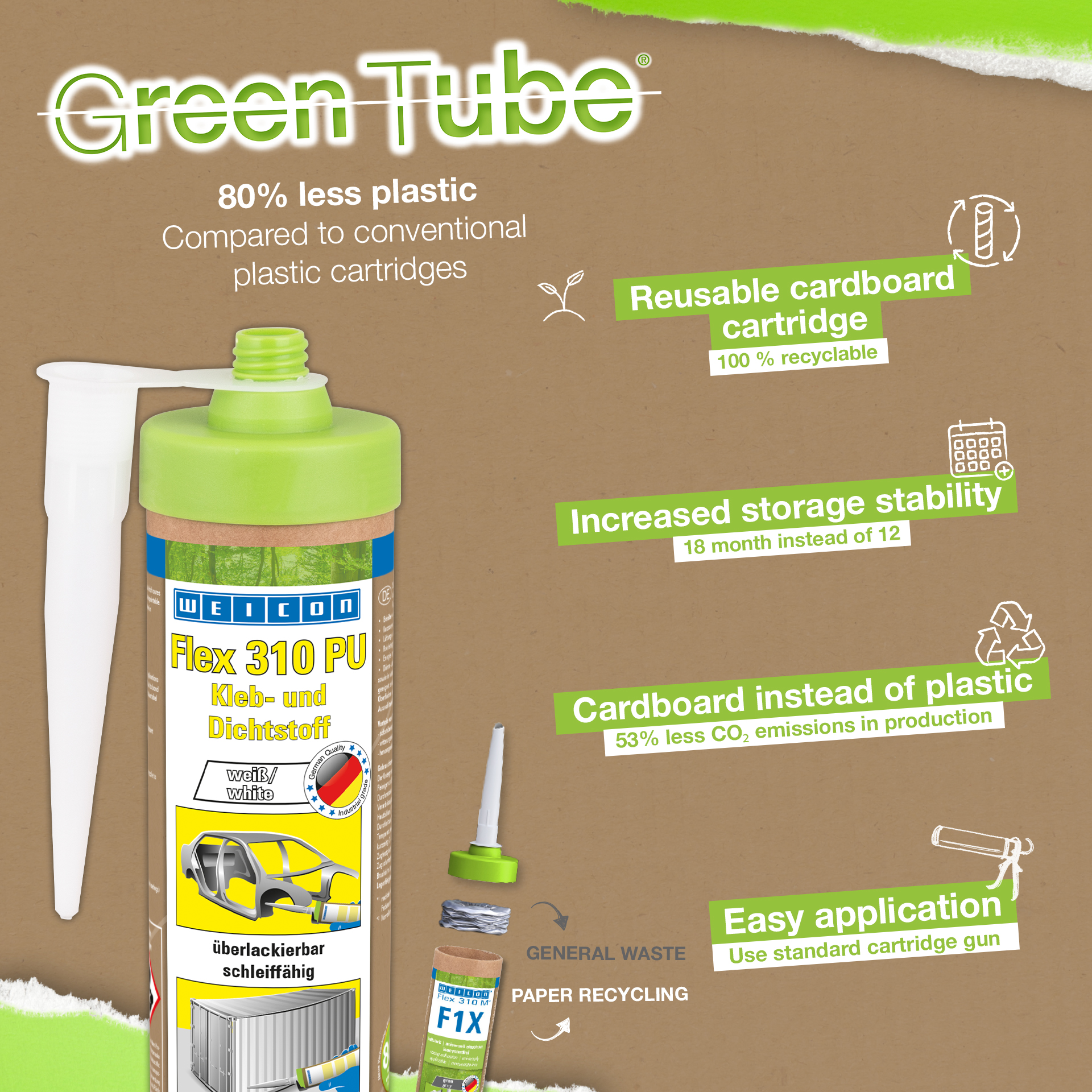 Flex 310 PU | permanently elastic adhesive and sealant based on polyurethane