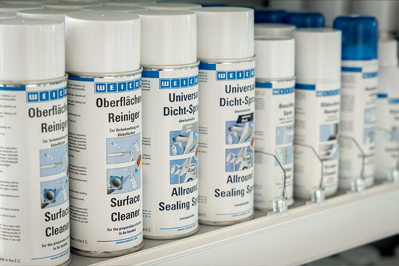 surface cleaner, sealant spray, aerosol can, white bottle, blue label