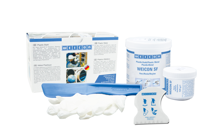 WEICON SF | système à base de résine époxy chargé d'acier pour la réparation et le moulage certifié DNV