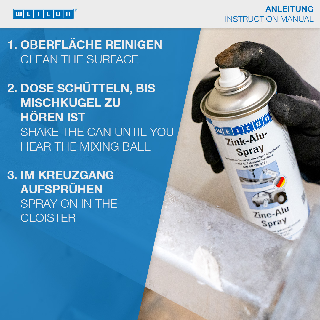 Zinc Alu Spray | repair of damaged galvanising