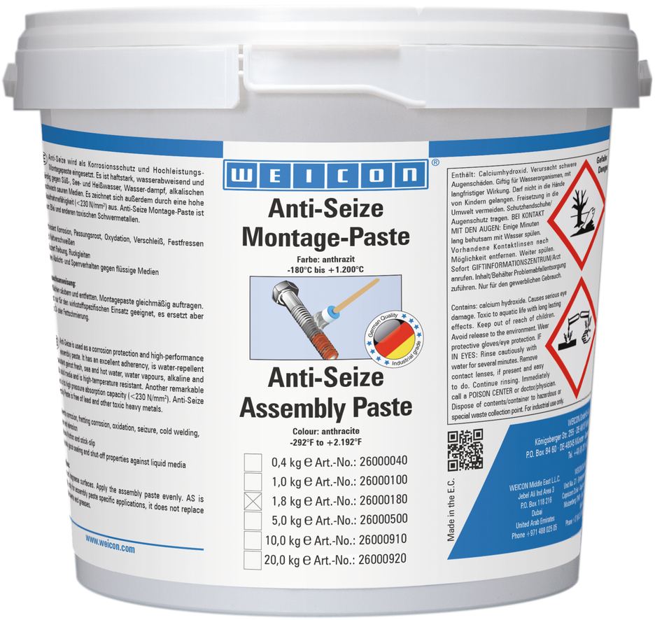 Anti-Seize Silver-Grade Paste | lubricant and release agent paste