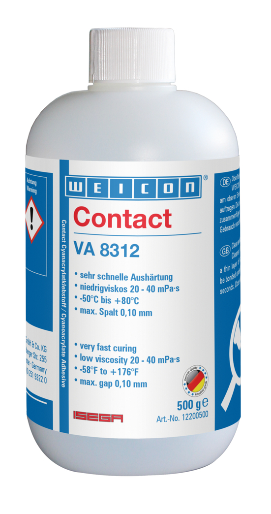 Contact VA 8312 | instant adhesive for the food sector as well as EPDM elastomers and rubber