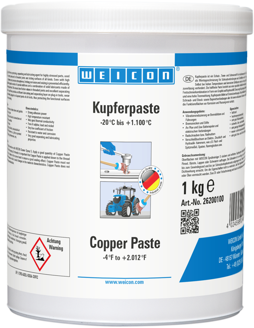 Anti-Seize Copper-Grade Paste | copper-based lubricant and release agent paste