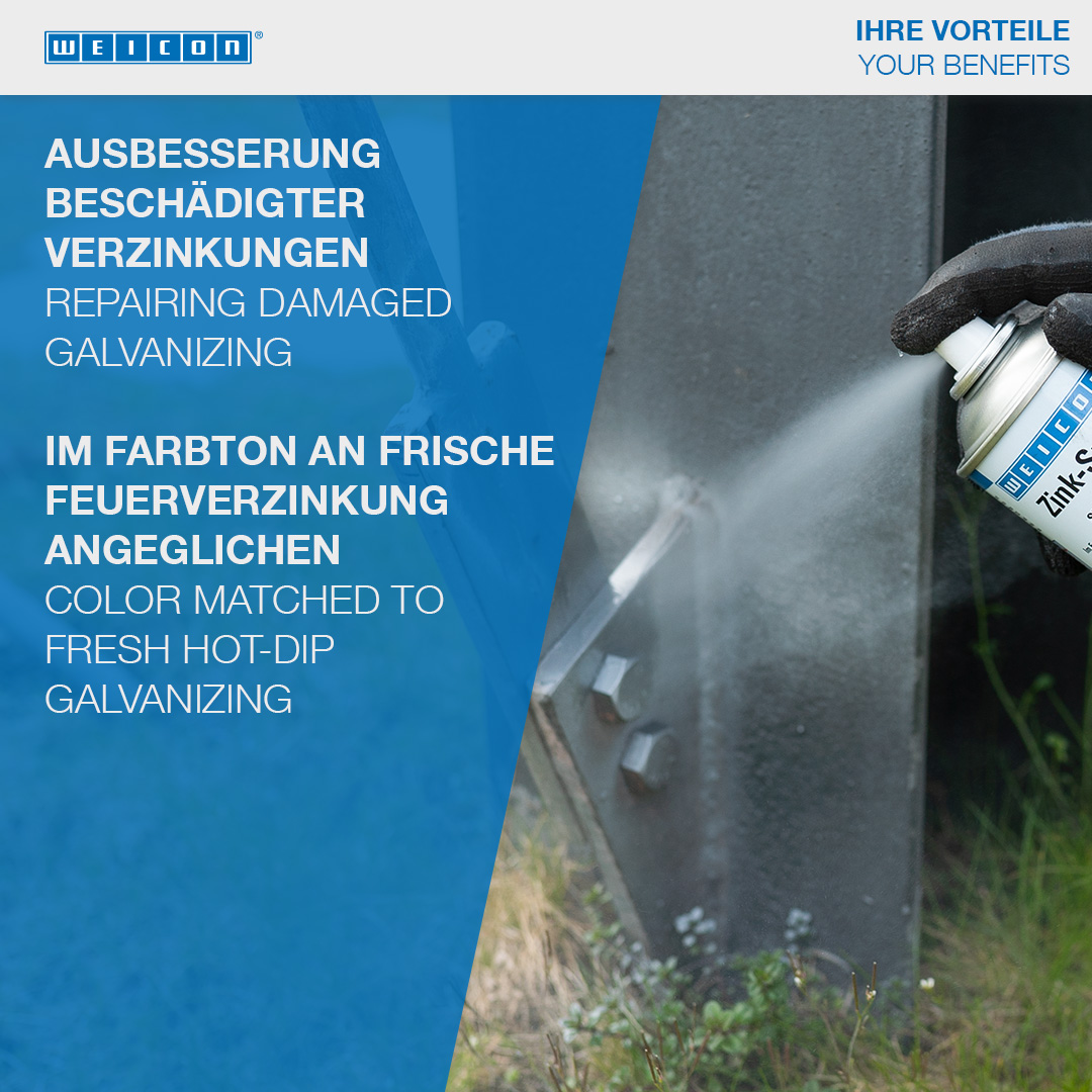 Zinc Bright Spray | cathodic corrosion protection with approval for use in the food sector