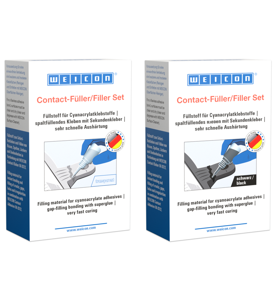 Contact-Filler Set | transparent special filler and cyanoacrylate adhesive Contact VA 8312