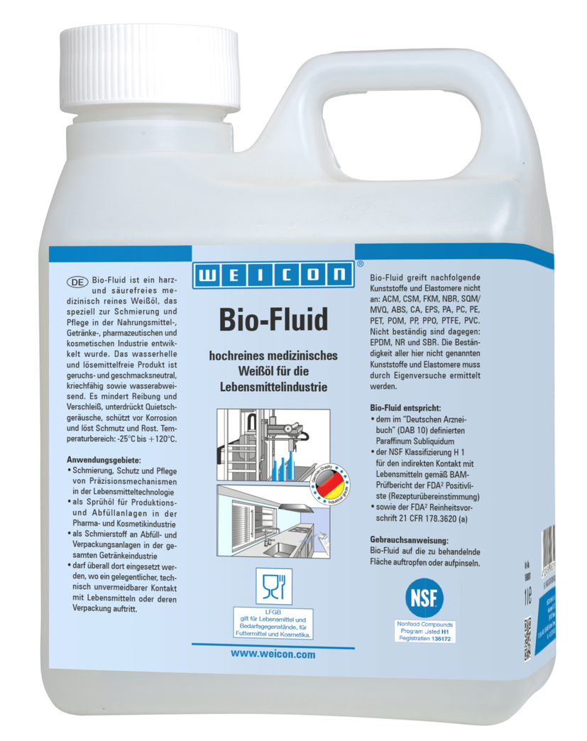 Bio-Fluid | Huile de lubrification et d'entretien pour le secteur alimentaire NSF H1