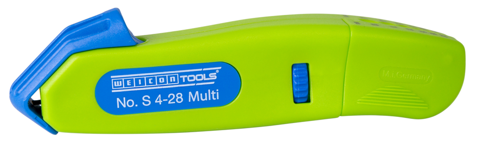 Cable Stripper No. S 4 - 28 Multi Green Line | Stripping tools made from up to 97% renewable raw materials I Working range: 4–28 mm Ø I With integrated stripping function for 0.5–6.0 mm²