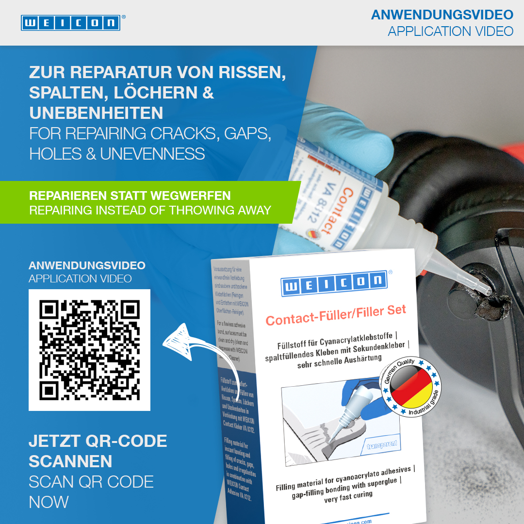 CA-Filler Kit | transparent special filler and cyanoacrylate adhesive Contact VA 8312