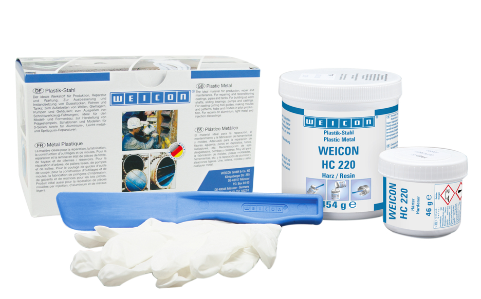 WEICON Céramique HC 220 | Système à base de résine époxy résistant aux températures élevées pour le revêtement anti-usure