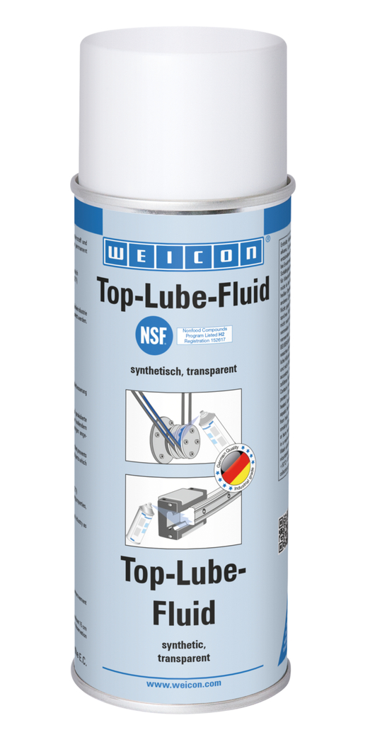 Food-Grade Top Lube Spray | synthetic adhesive lubricant for the food sector NSF H2