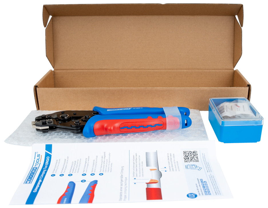 Crimp tool MULTI | for crimping MC4 connectors/insulated wire end ferrules/insulated cable lugs