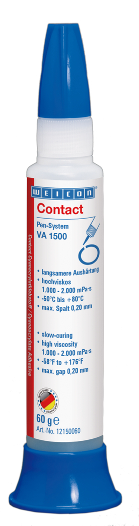 VA 1500 | instant adhesive for rubber, metal,  porous and absorbent materials