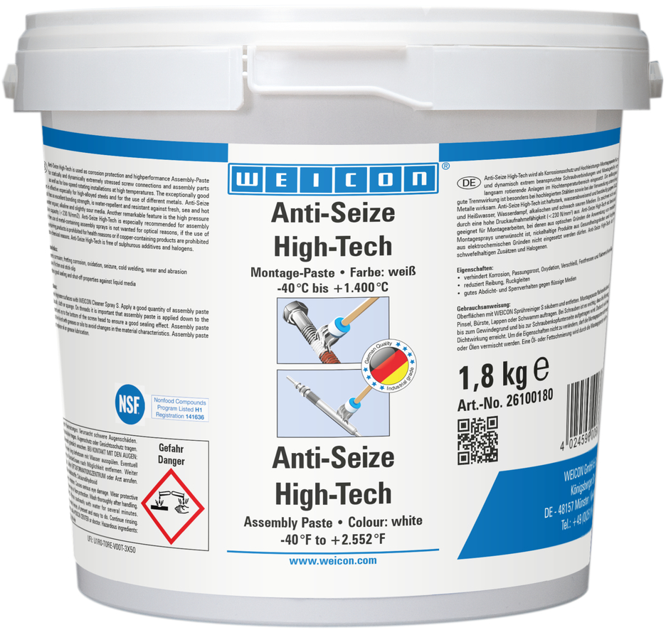 Anti-Seize High-Tech | metal-free lubricant and release agent paste