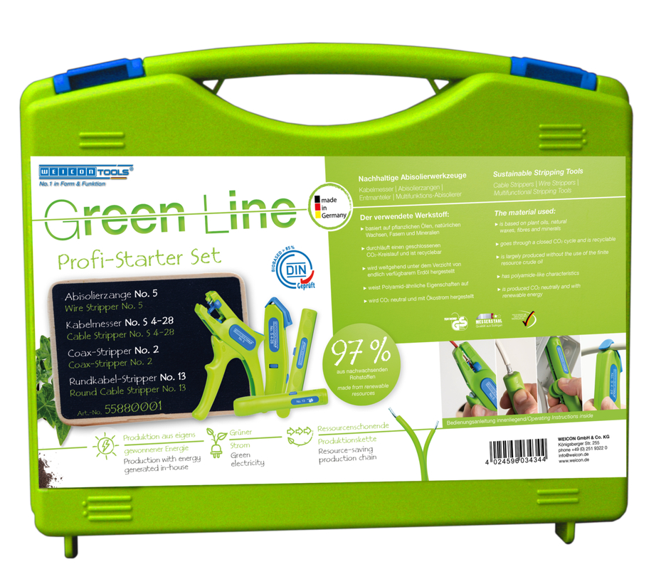 Kit Novice Pro Green Line | Kit de dénudage 4 pièces pour l'installation domestique