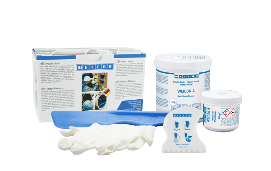 WEICON A | système à base de résine époxy chargé d'acier pour la réparation et le remplissage des jeux certifié DNV WEICON A | système à base de résine époxy chargé d'acier pour la réparation et le remplissage des jeux certifié DNV