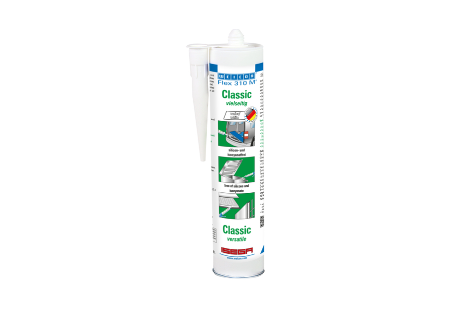 Flex 310 M® Classic | elastic adhesive based on MS-Polymer in Presspack packaging for fatigue-free working Flex 310 M® Classic | elastic adhesive based on MS-Polymer in Presspack packaging for fatigue-free working