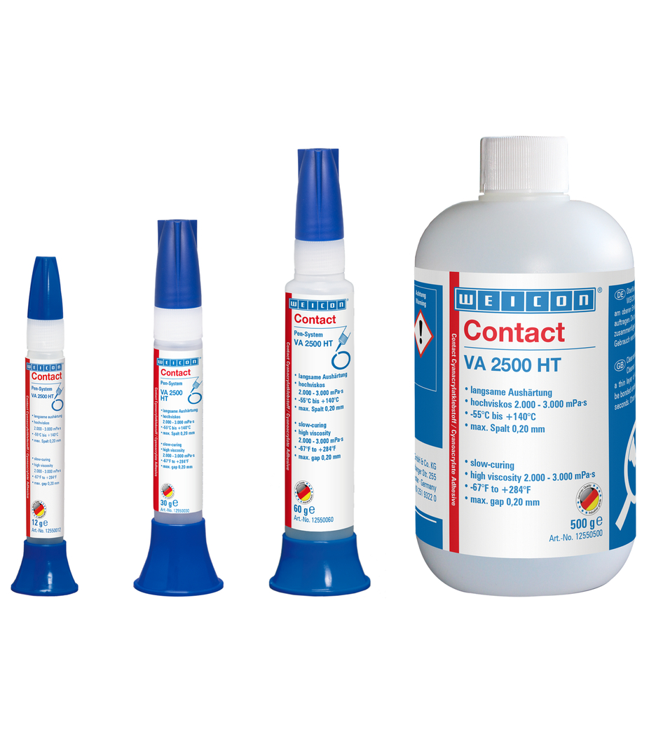 Contact VA 2500 HT | high-viscosity instant adhesive, high-temperature-resistant up to 140°C