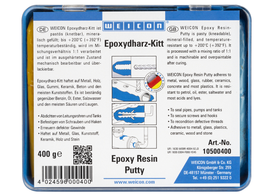 Epoxy Resin Putty | kneadable universal repair compound