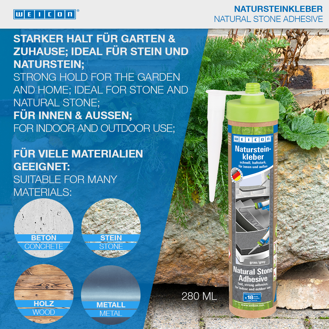 WEICON Natural Stone Adhesive | for the installation of natural stone, stone and ceramics