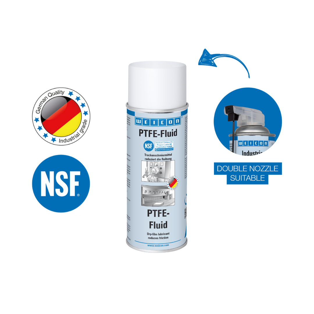 Food-Grade PTFE Spray | grease-free dry lubricant oil for the food sector NSF H2