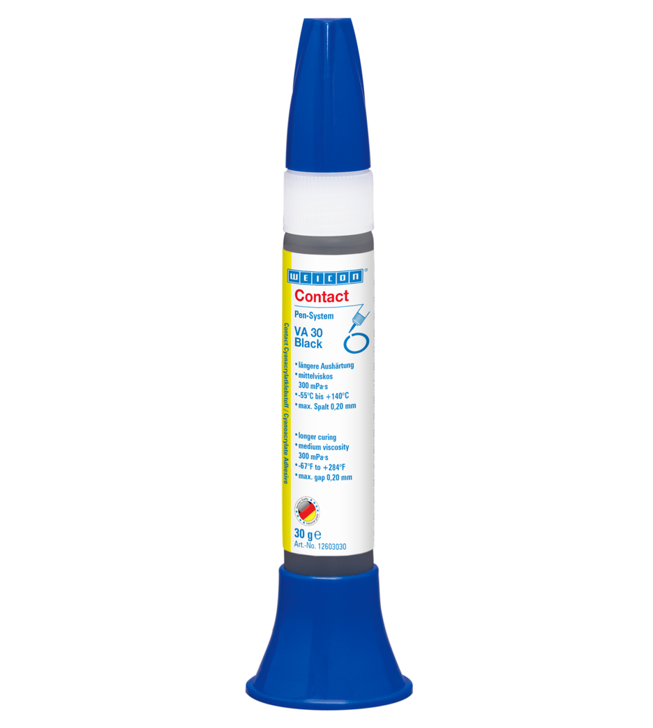 Contact VA 30 Black | instant adhesive with medium viscosity, rubber-filled