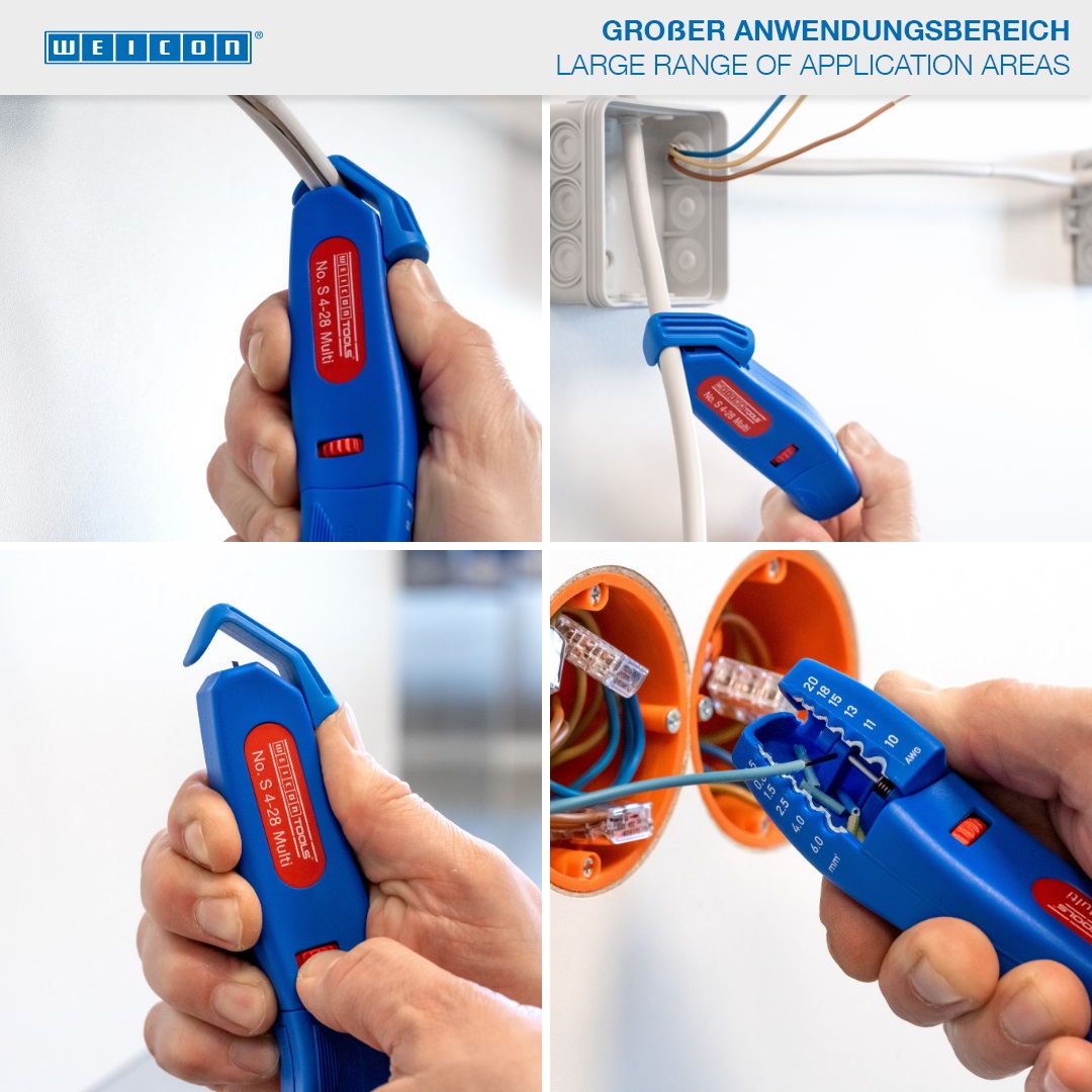 Cable Stripper No. S 4 - 28 Multi | with integrated stripping function, working range 4 - 28 mm Ø