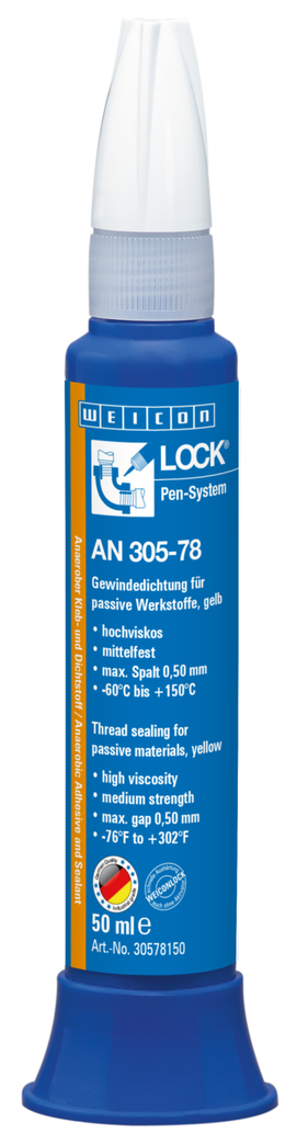 WEICONLOCK® AN 305-78 Étanchéité de Tuyaux et de Filetages | pour matériaux passifs, de résistance moyenne, homologué pour l'eau potable